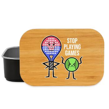 Spieler Statement Schläger Padel Padelteam Bälle - Lunch Box - Schwarz - Vorne