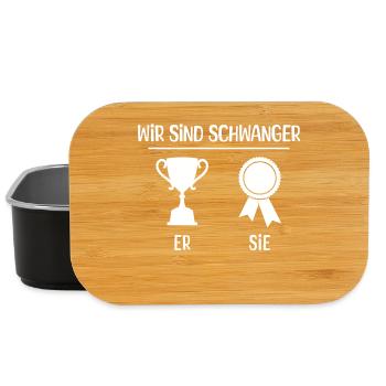 Baby Familienglück Elternteil Statement Schwanger - Lunch Box - Schwarz - Vorne