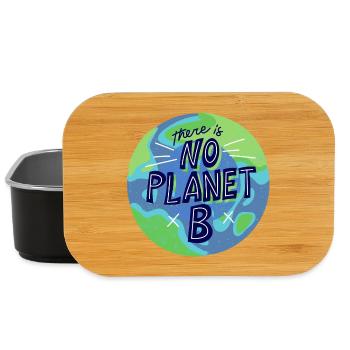no planet B, mère nature, planète terre - Boîte à goûter - noir - Devant