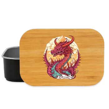 Vulkanischer Drachen Sonnenaufgang - Lunch Box - Schwarz - Vorne