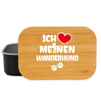 Ich Liebe Wandern Bergsteigen Statement Herz - Lunch Box - Schwarz - Vorne