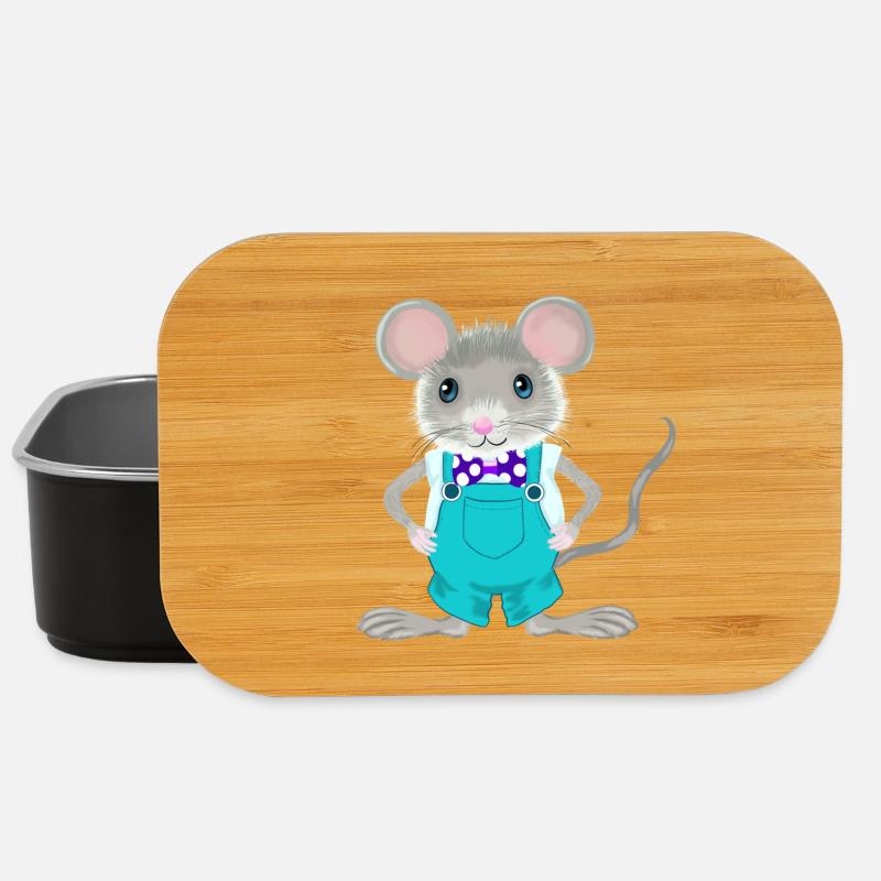 mignonne et élégante petite souris - Boîte à goûter - noir