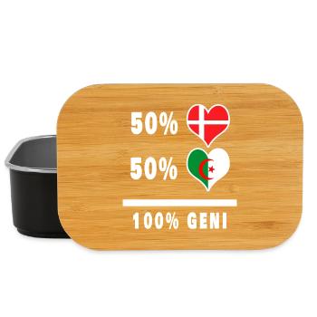 Algerien und Dänemark 100% geniale Flagge - Lunch Box - Schwarz - Vorne