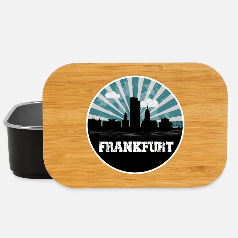 Frankfurt Skyline Blue Hour - Lunch Box - Schwarz