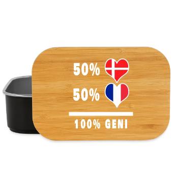 Frankreich und Dänemark 100% geniale Flagge - Lunch Box - Schwarz - Vorne