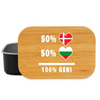 Bulgarien und Dänemark 100% geniale Flagge - Lunch Box - Schwarz - Vorne