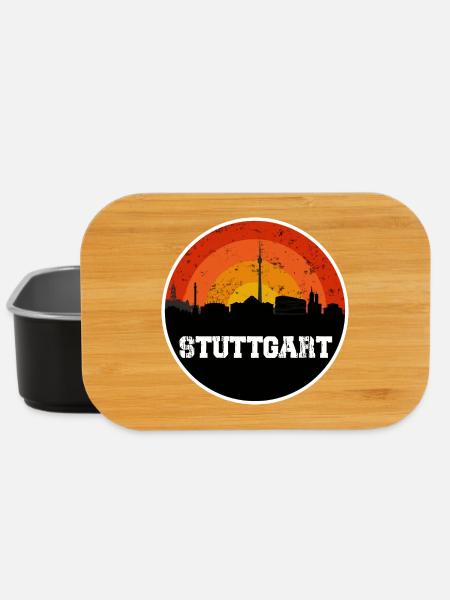 Stuttgart Skyline - Lunch Box - Schwarz