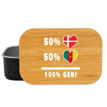 Cameroun et Danemark 100% Genius Flag - Boîte à goûter - noir - Devant