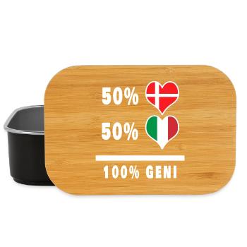 Italy and Denmark 100% genius flag - Lunch Box - black - Front