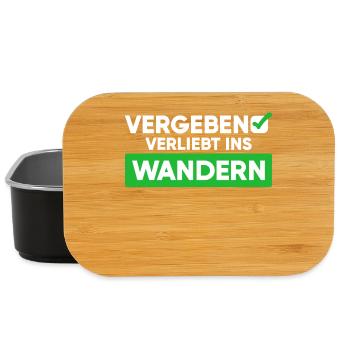Wanderer Bergwanderung Wandern Statement Touren - Lunch Box - Schwarz - Vorne