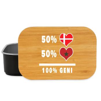 Morocco and Denmark 100% genius flag - Lunch Box - black - Front