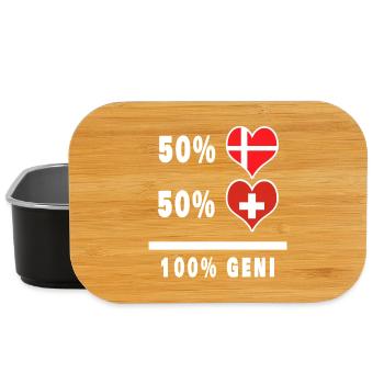 Switzerland and Denmark 100% genius flag - Lunch Box - black - Front