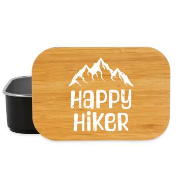 Nature Lovers Hike Mountains Hiking Statement - Lunch Box - black - Front