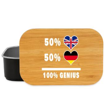 Germany and Great Britain 100% Genius Flag - Lunch Box - black - Front