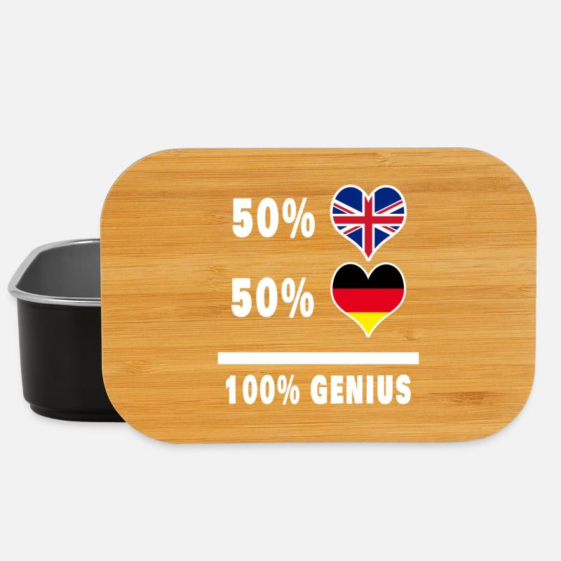 Germany and Great Britain 100% Genius Flag - Lunch Box - black