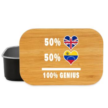 Venezuela and Great Britain 100% Genius Flag - Lunch Box - black - Front