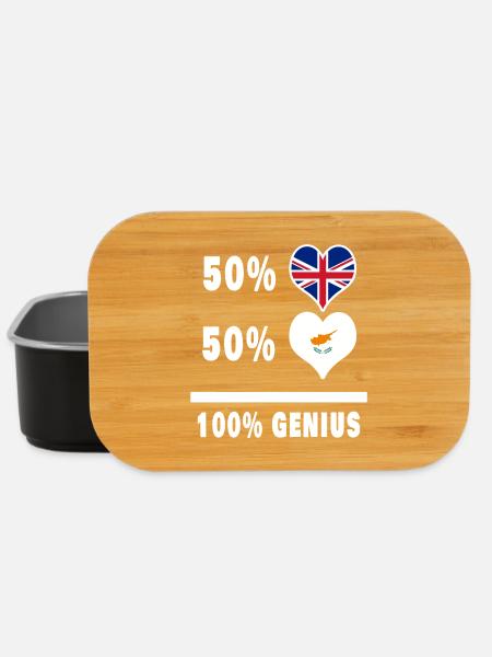 Cyprus and Great Britain 100% Genius Flag - Lunch Box - black