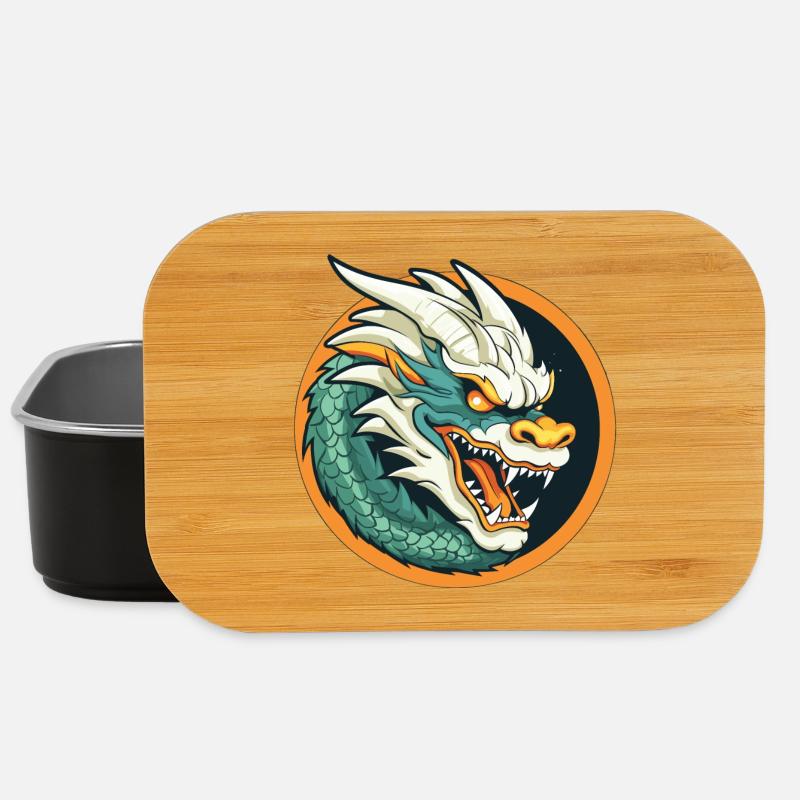 Dragon Crest: Ember Dragon Emblem - Lunch Box - black