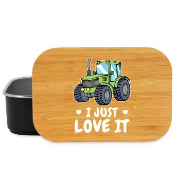 Landwirt Statement Kraftfahrzeug Traktor Ackerbau - Lunch Box - Schwarz - Vorne