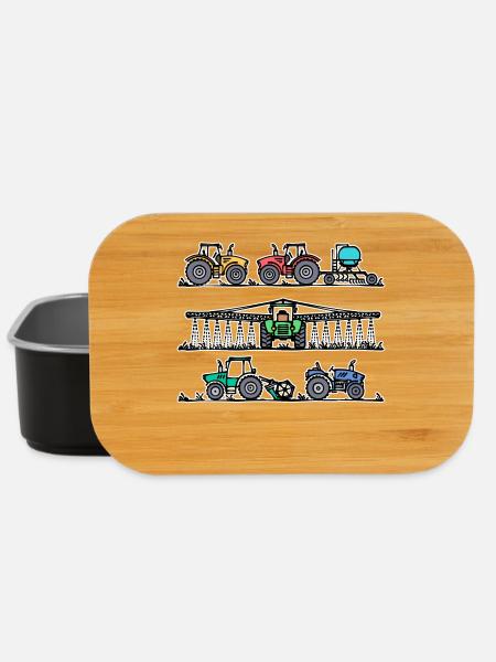 Traktor Landwirtschaft Kraftfahrzeug Landwirt Feld - Lunch Box - Schwarz