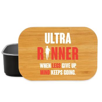 Ultra Runner. Lorsque les jambes abandonnent, l’ continue. - Boîte à goûter - noir - Devant