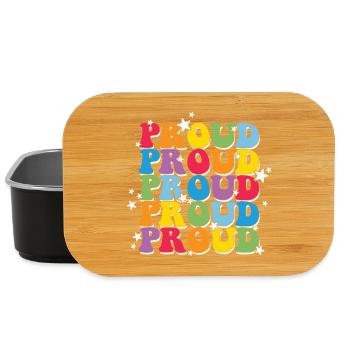 LGBT, arc-en-ciel, mois des fiertés - Boîte à goûter - noir - Devant