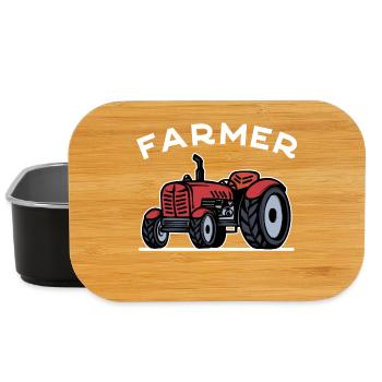 Commercial Vehicle Tractor Field Farmer Saying Organic Farmer - Lunch Box - black - Front