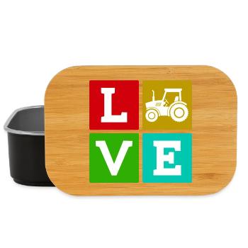 Tractor Country Life Saying Commercial Vehicle Farmer - Lunch Box - black - Front