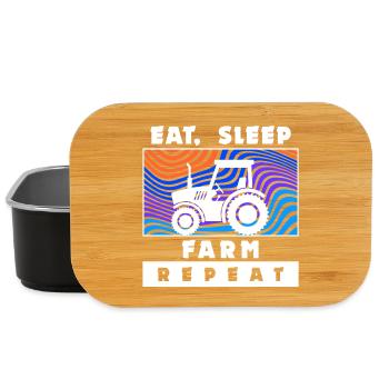 Tractor Statement Farmer Agriculture Farm - Lunch Box - black - Front