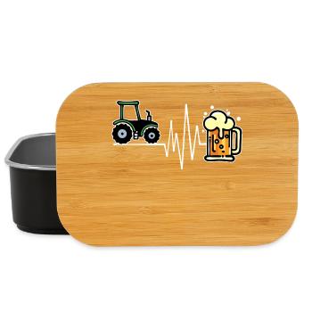 Farm Farmer Vehicle Tractor Statement - Lunch Box - black - Front
