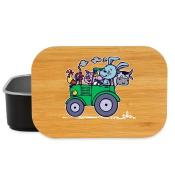 Landmaschinen Statement Ackerbau Bauernhof Traktor - Lunch Box - Schwarz - Vorne