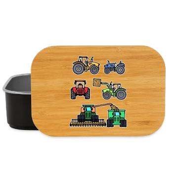 Motor Vehicle Tractor Farm Farmer Country Life - Lunch Box - black - Front