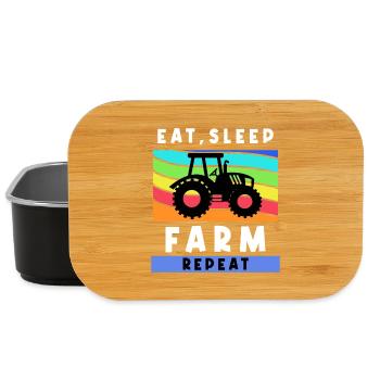 Agriculture Field Farm Tractor Statement - Lunch Box - black - Front