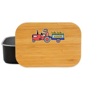 Farmer Tractor Field Farm Country Life Organic Farmer - Lunch Box - black - Front
