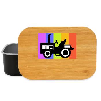 Traktor Kraftfahrzeug Biobauer Ackerbau Fahrzeug - Lunch Box - Schwarz - Vorne