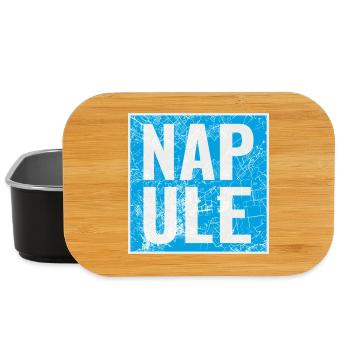 Cartes Napule Typo Blue - Boîte à goûter - noir - Devant