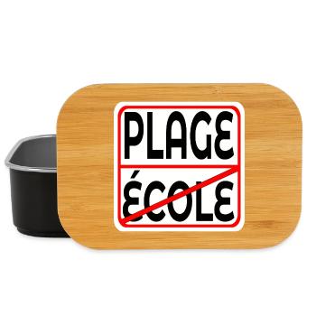 Début des vacances École PLAGE - Boîte à goûter - noir - Devant