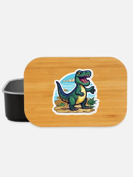 Der Trex Dino ist Unterwegs - Lunch Box - Schwarz