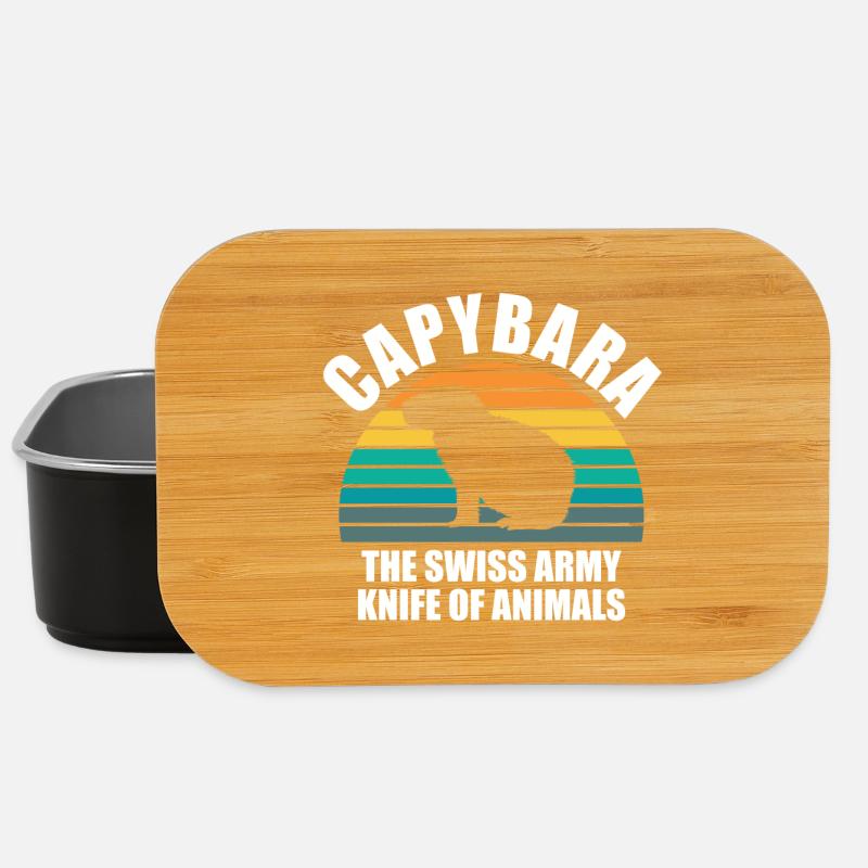 Capybara Zootier Design - Lunch Box - Schwarz