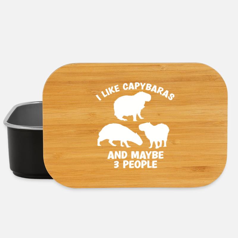 Capybara Zootier Design - Lunch Box - Schwarz