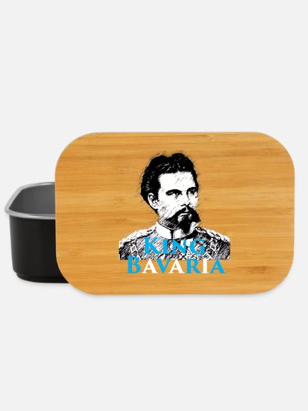 King Bavaria – König Ludwig II. Bayern Motiv - Lunch Box - Schwarz