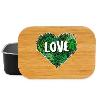 Herz Erde Mutter Natur Spruch Naturschutz Umwelt - Lunch Box - Schwarz - Vorne