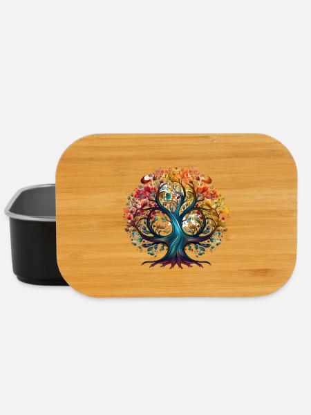Arbre de vie Design artistique coloré - Boîte à goûter - noir