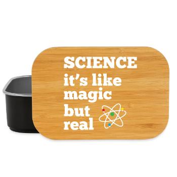 La science - c’est comme de la magie mais réel - Boîte à goûter - noir - Devant