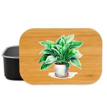 Aquarelles de plantes d’intérieur - Boîte à goûter - noir - Devant
