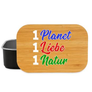 Natur Erde Umwelt Umweltfreundlich Statement - Lunch Box - Schwarz - Vorne