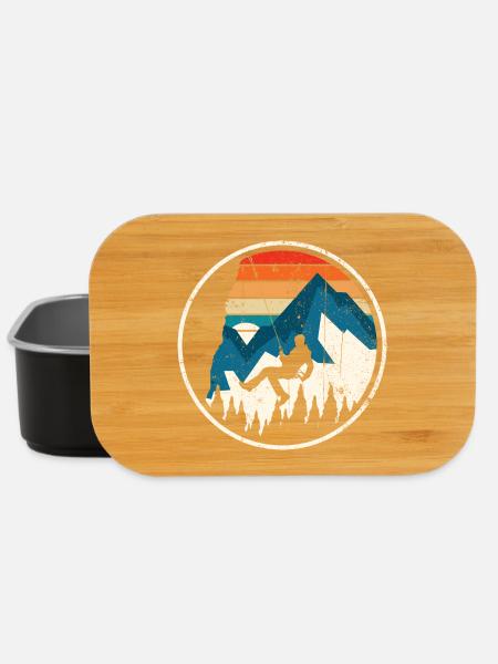 Alpiner Aufstieg in Sunset Stripes - Lunch Box - Schwarz
