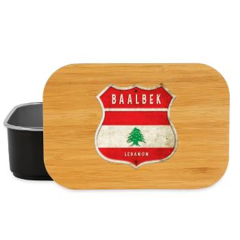 Baalbek Libanon Wappen Flaggen Design - Lunch Box - Schwarz - Vorne