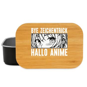 Anime Cartoon Comic Statement Japanese Manga - Lunch Box - black - Front