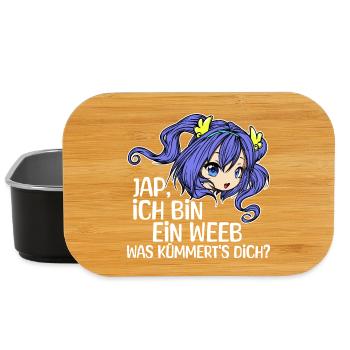 Anime Statement Mädchen Manga Zeichentrick Comic - Lunch Box - Schwarz - Vorne